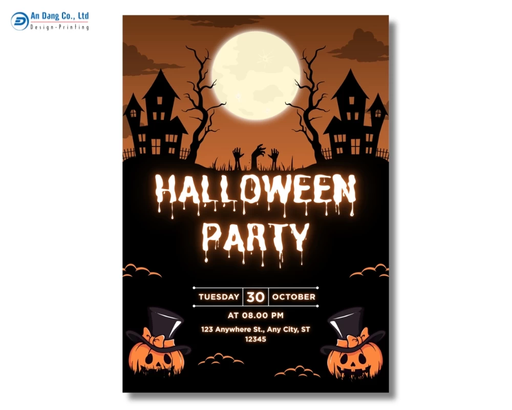 Mẫu thiệp mời Halloween 06
