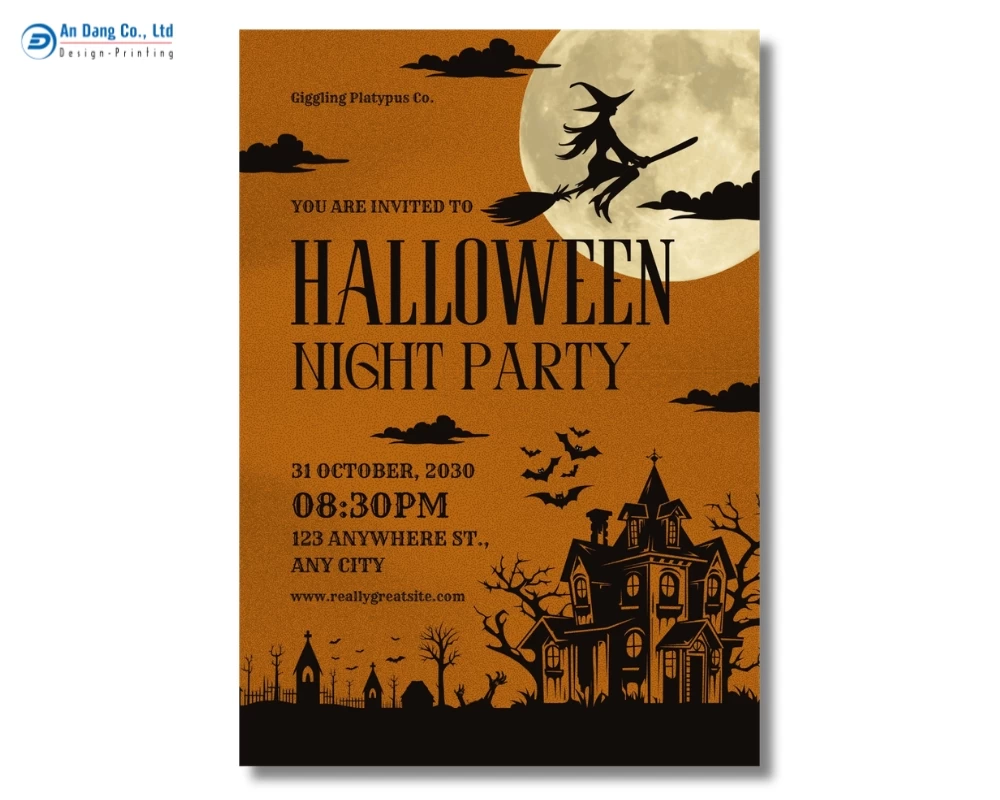 Mẫu thiệp mời Halloween 08